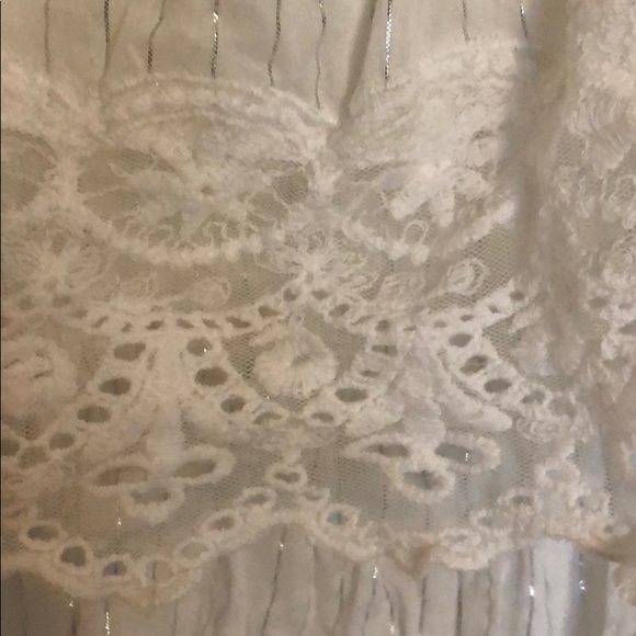 JUSTICE | White w/ Shimmer Pinstripe sundress - Picture 6 of 7